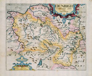 Karte von Denbigh und Flint, aus 